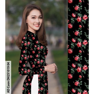 Áo dài lụa hoa nhí-sp mới