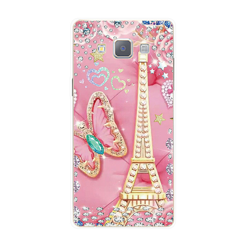 Samsung Galaxy J3 J5 J7 2015 2016 Soft TPU Silicone Phone Case Cover Diamond Butterfly
