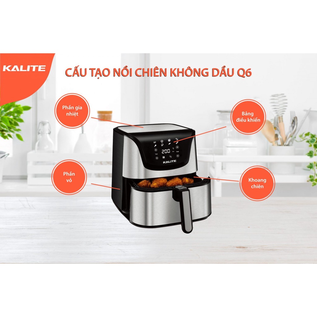 NỒI CHIÊN KHÔNG DẦU KALITE Q6 (5.5L)