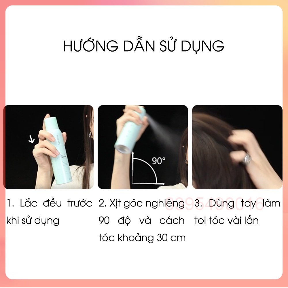 Dầu Gội Khô  SPES DUPE OKANCN 150ml,Dạng xịt Ngăn bết tóc Phồng chân tóc