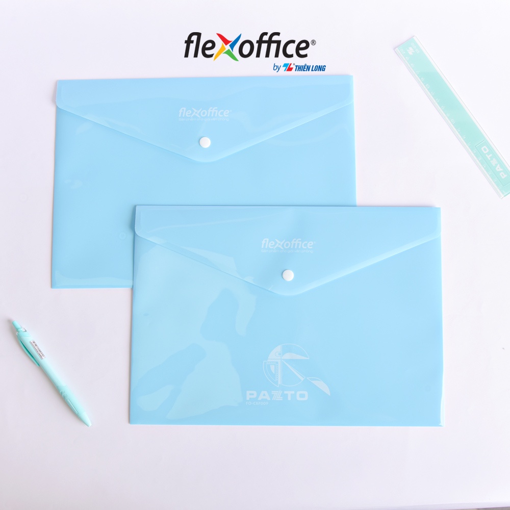 Bìa nút Pazto màu Pastel A4 Thiên Long Flexoffice FO-CBF009 - Màu ngẫu nhiên