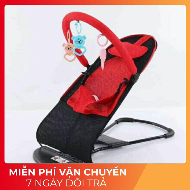 Ghế rung cho bé đa năng bập bênh - loại tự nhún có đồ chơi cho trẻ ngủ 1B