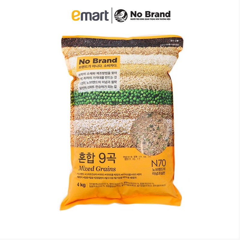 Hỗn Hợp 9 Loại Gạo Ngũ Cốc No Brand Túi 4kg - Emart VN