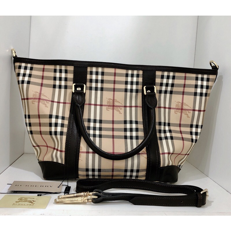 Túi Burberry Quai Xách Size To Du lịch Da Thật Siêu Siêu Xịn