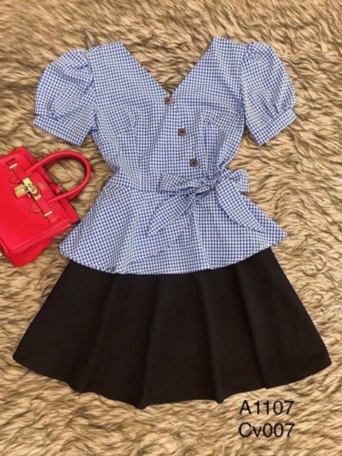 Áo kẻ dáng pelum