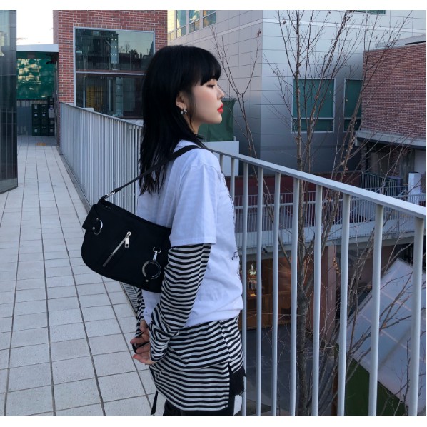 [Video thật] Túi vải kẹp nách style cá tính S008 | BigBuy360 - bigbuy360.vn