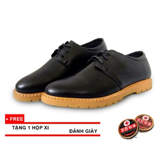 Giày nam da bò buộc dây da trơn - s134