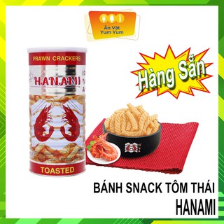 Bánh Snack Tôm Thái HANAMI (Lon 110g, Hàng Chuẩn Thái Lan)