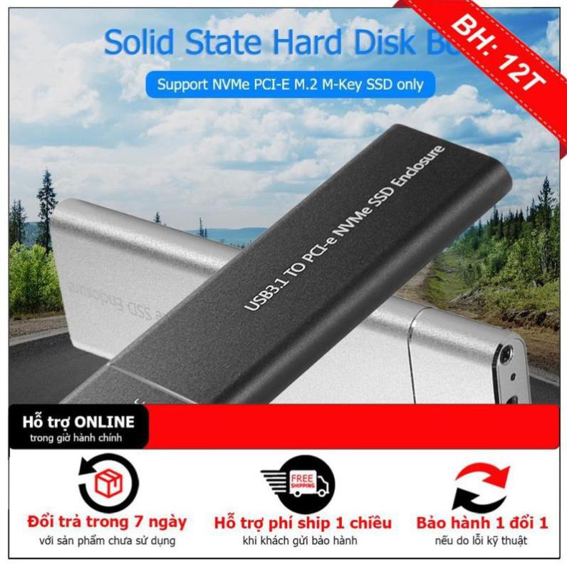 [BH12TH] Box ổ cứng di động PCIE M.2 NVME SSD Kèm Khóa M Loại C USB3.1 | BigBuy360 - bigbuy360.vn