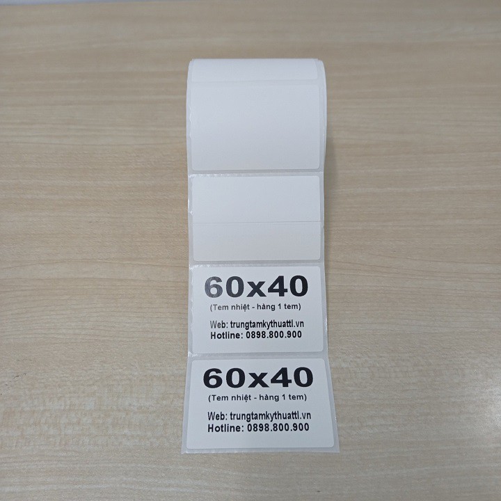 Giấy in tem mã vạch khổ 60×40