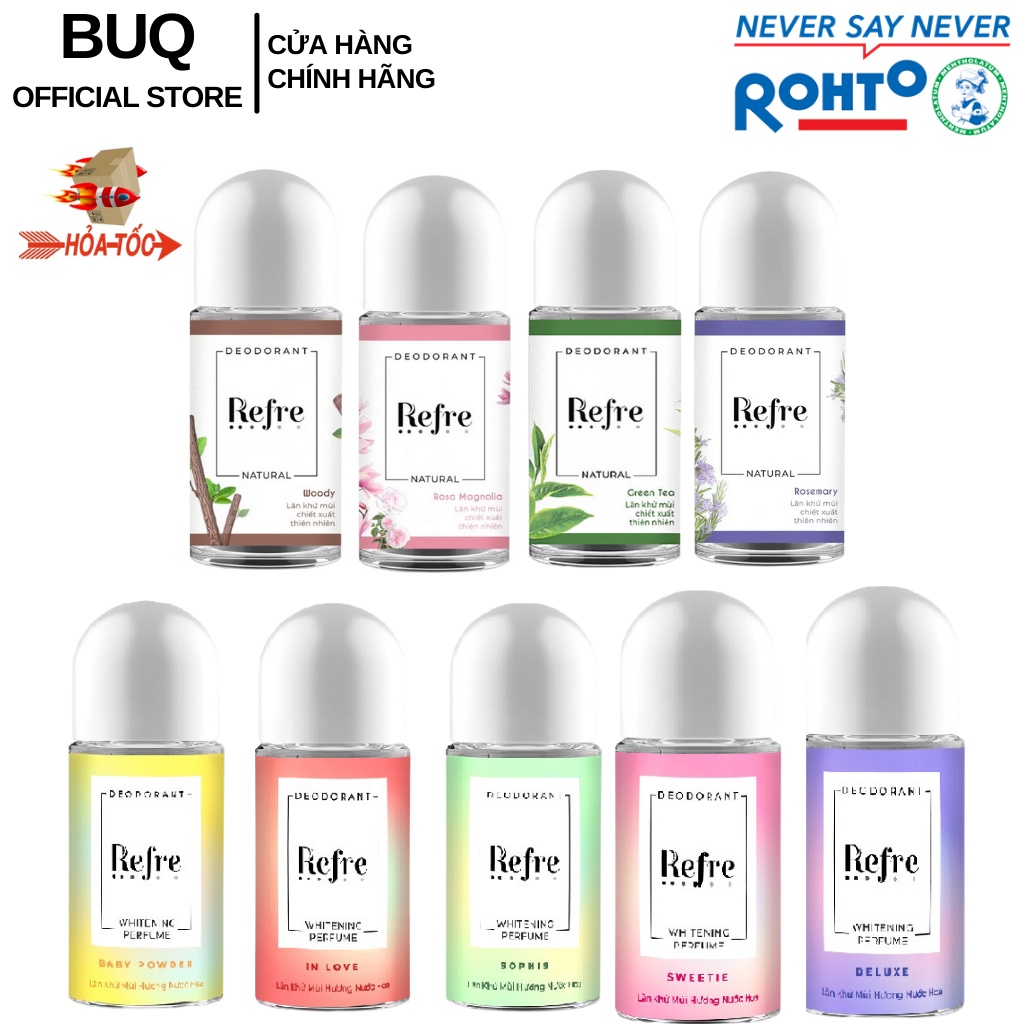 Lăn Khử Mùi Dưỡng Trắng Nách Refre 40Ml