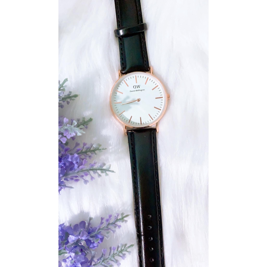 Đồng hồ dây da nam Dw mặt tròn size 40mm