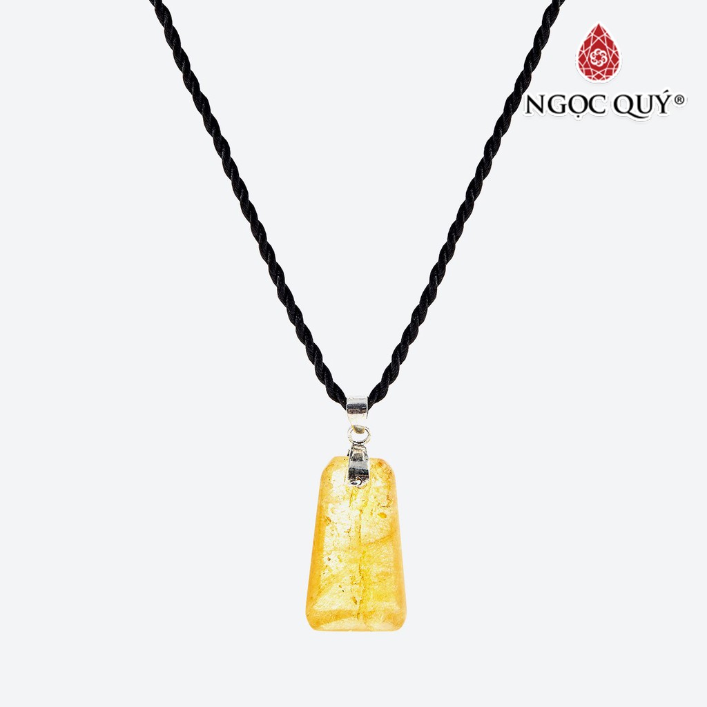 Mặt Dây Chuyền Bản Vuông TA Tóc Vàng - Ngọc Quý