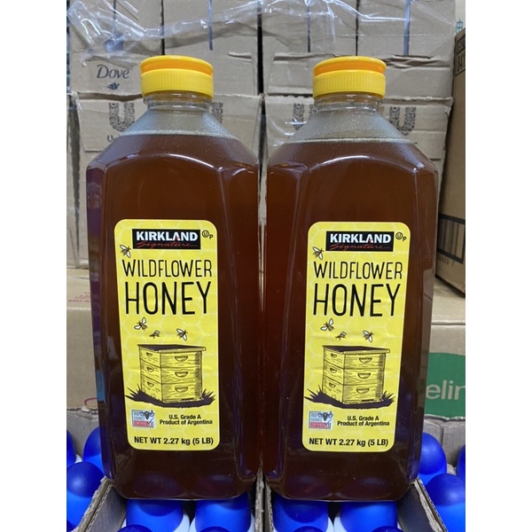 [ Date 11/2023 ] Mẫu Mới - Mật Ong Mỹ WildFlower Honey Kirkland - 2.27kg Hàng Mỹ