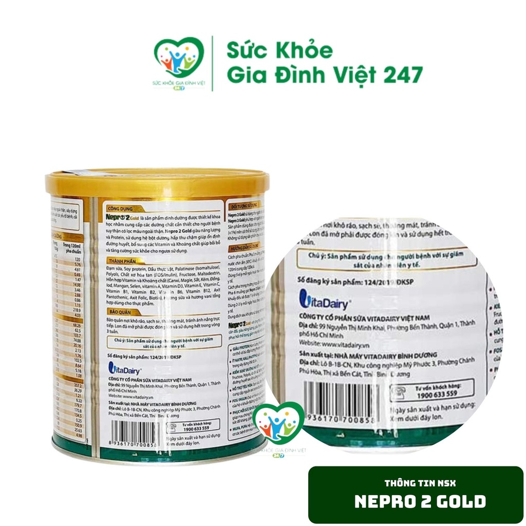 Combo 6 Lon Sữa Nepro 2 Gold 400G - Sữa Dinh Dưỡng Dành Cho Người Bị Thận Bị Tiểu Đường suckhoegiadinhviet247