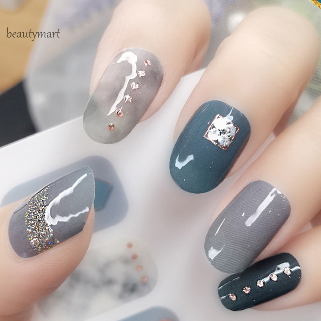 [Hàng mới về] Miếng dán đầy màu sắc trang trí móng tay nghệ thuật lâu trôi