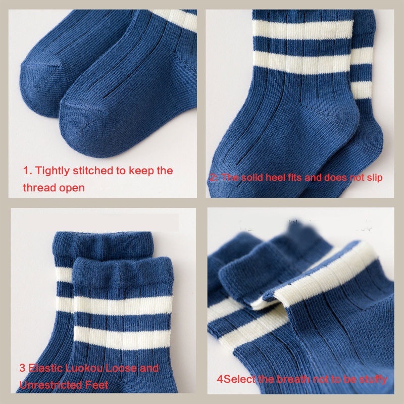 Set 5 Đôi Vớ Cotton Hình Gấu Hoạt Hình Dành Cho Bé Sơ Sinh Chơi Bóng Rổ