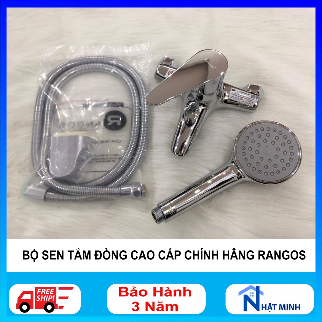 Bộ Sen vòi nóng lạnh, bộ sen tắm Rangos RG-01B nước khỏe, bảo hành 3 năm tem điện tử