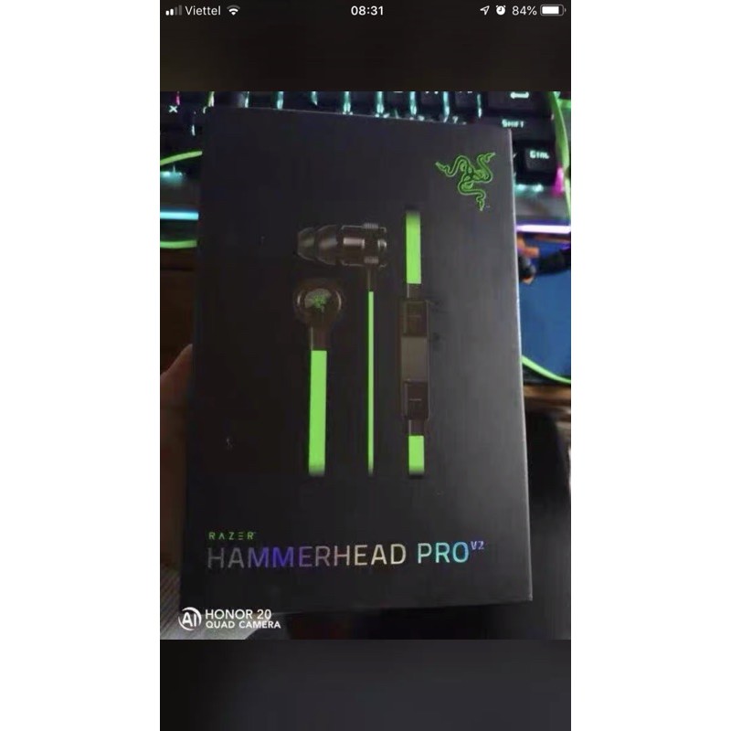 Tai nghe gameming Razer Hammerhead PRO V2 full box