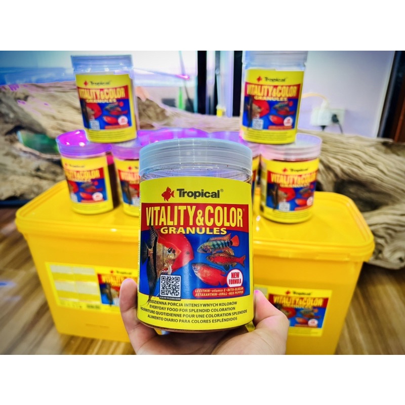 Tropical Vitality & Color Granulat Bản Nâng Cấp - Cám siêu kích màu cá Cầu vồng, Đĩa, thần tiên, Cá thuỷ sinh...