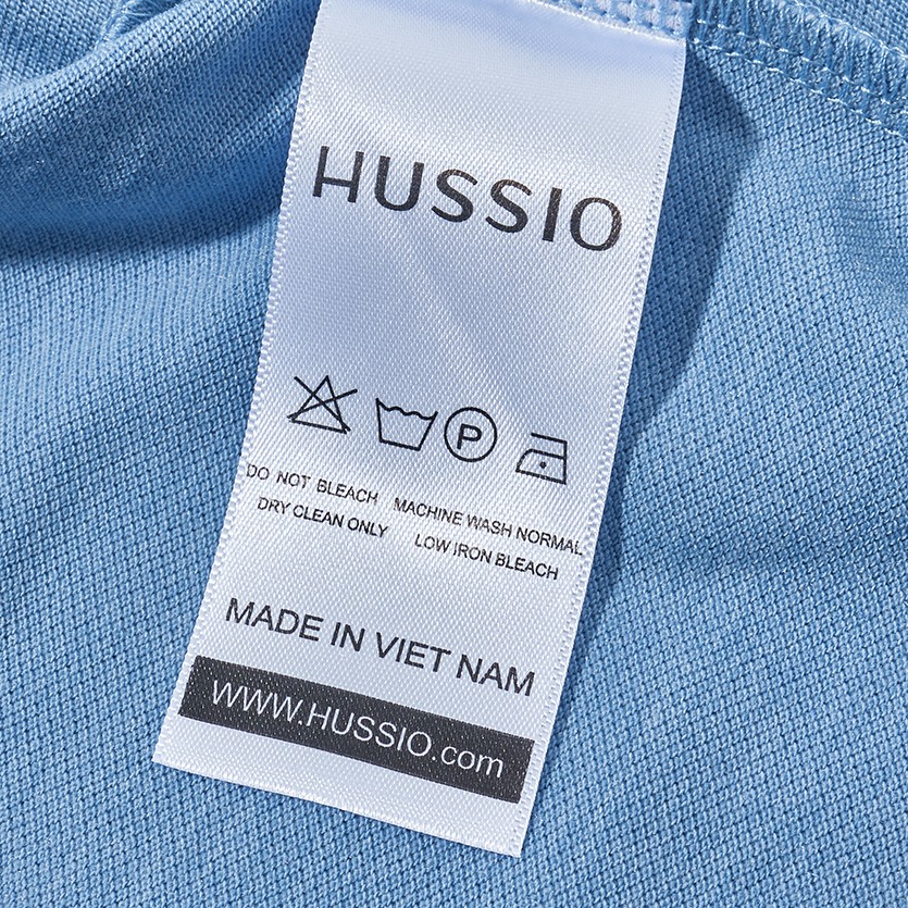 Áo polo nam HUSSIO phối sọc thêu logo trẻ trung | BigBuy360 - bigbuy360.vn