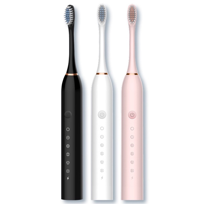 Bàn chải điện X3 công nghệ sóng âm Sonic vệ sinh răng miệng sạch, trắng sáng - GIA DỤNG 749