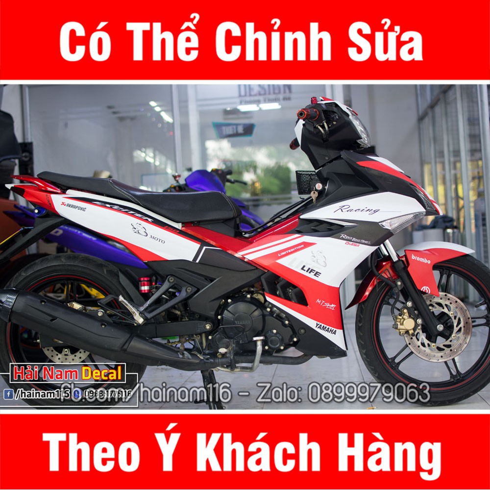 Tem Trùm Exciter 150 Trắng Đỏ