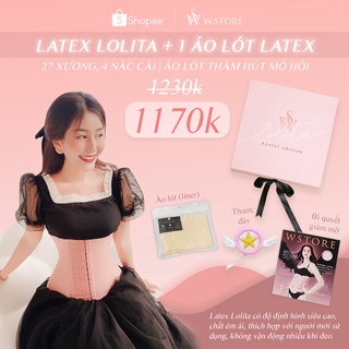 LOLITA - Latex 27 Xương - Latex Màu Hồng Chính Hãng Siêu Siết Eo - Nịt Bụng Latex Chuẩn W.STORE