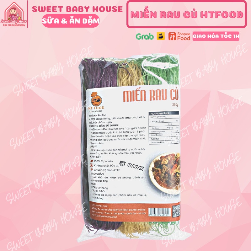 Miến, phở khô rau củ HT Food cho bé ăn dặm. Date 2/2024 - Sweet Baby House