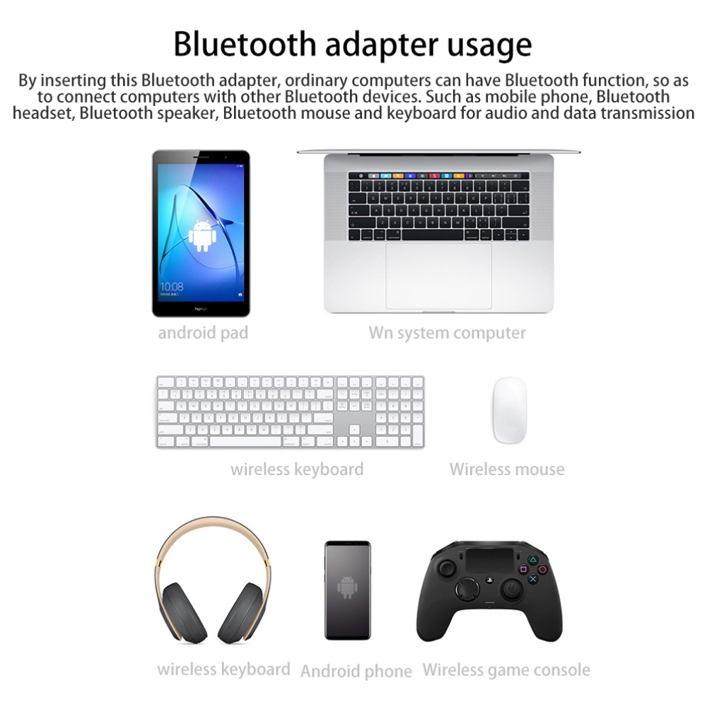 Usb Bluetooth 5.0 Adapter Phát Pc Máy In Adapter Máy Tính Phát 20 Mét Truyền Dẫn Đường Dài Cổng Tín Hiệu Thu