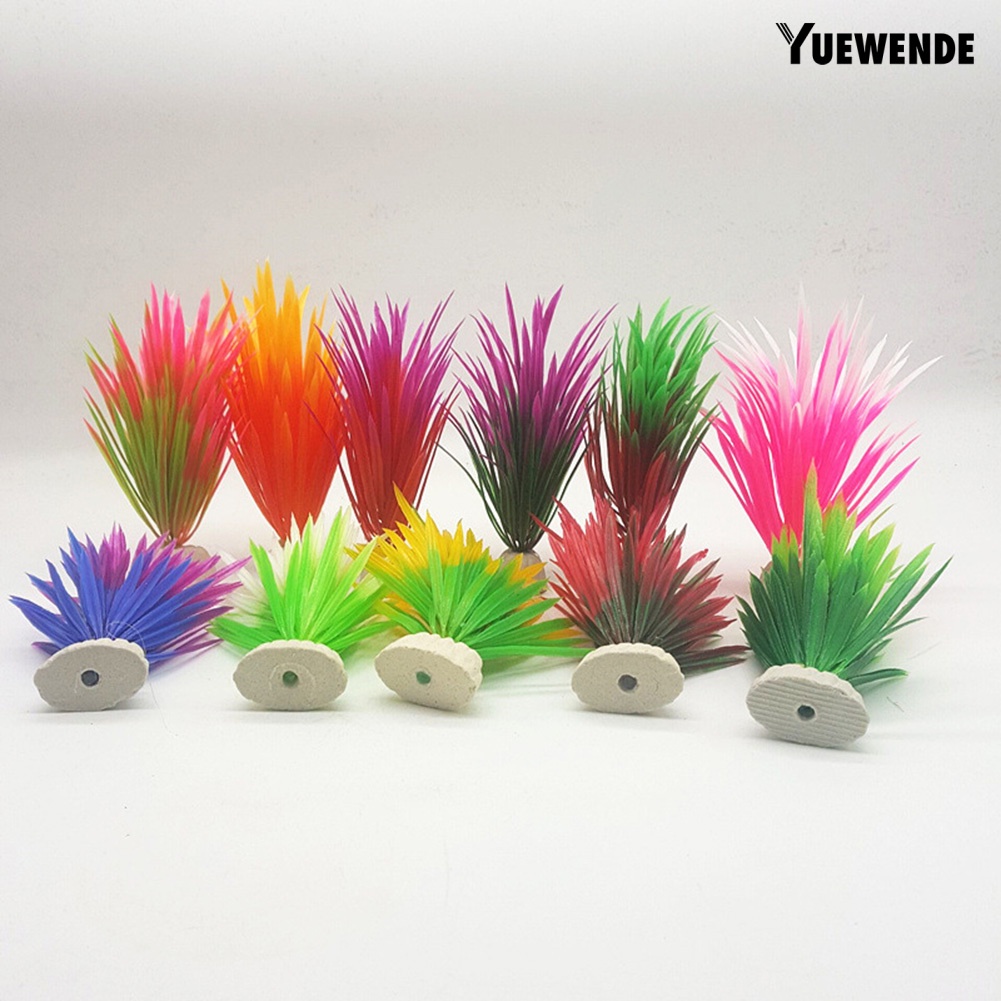 Cây thủy sinh nhân tạo 13cm trang trí bể cá tùy chọn màu sắc