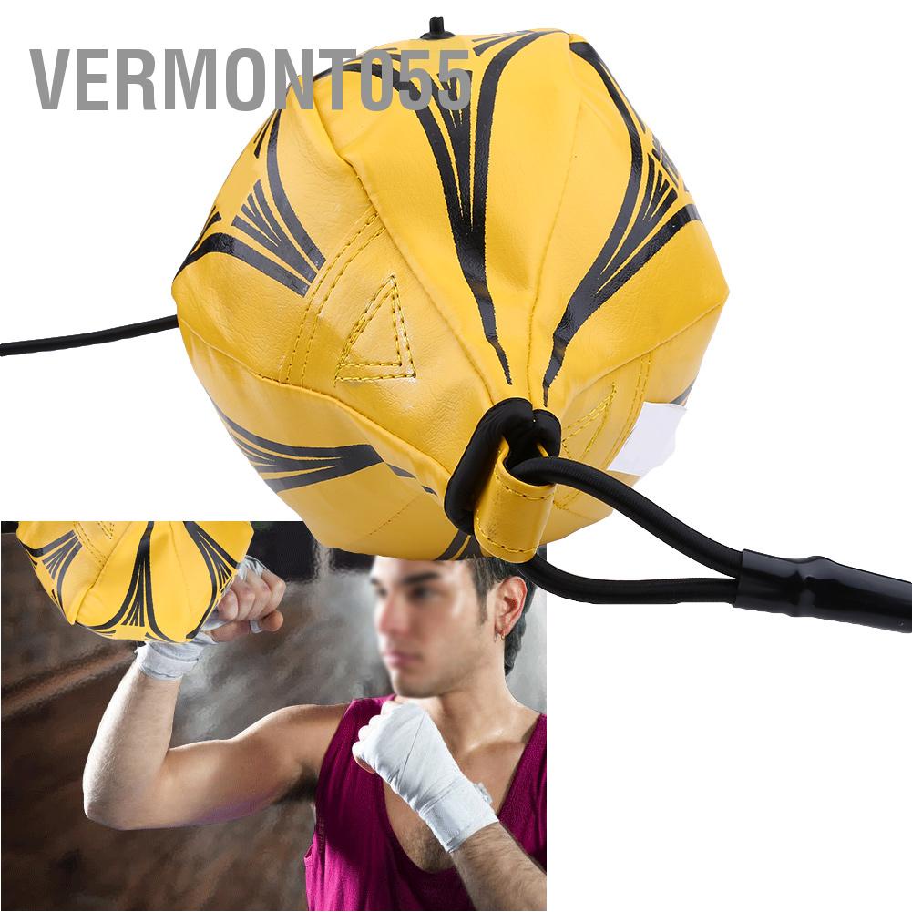 Vermont055 Vermont055 Túi đấm bốc bóng tốc độ bằng da PU siêu bền huấn luyện MMA Double End
