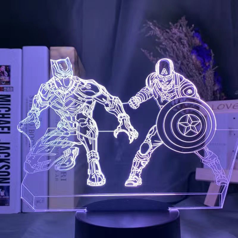 Đèn Ngủ LED Để Bàn Hình Người Sắt Có Điều Khiển Từ Xa Tiện Dụng Trang Trí Nhà Cửa