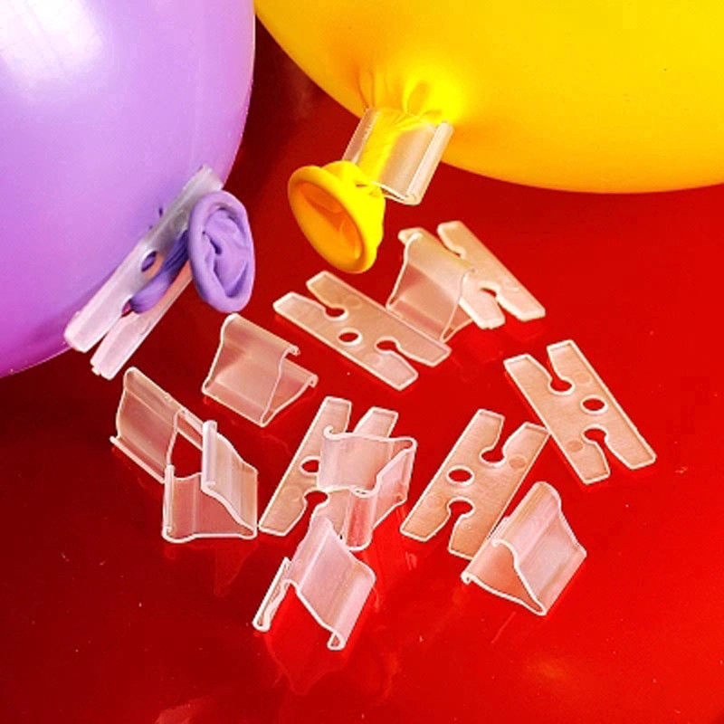Bộ 100 cái kẹp bong bóng trang trí tiệc hình chữ V và H