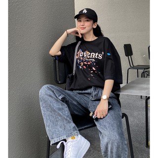 Áo Thun Levents Floral/ Black 100% Cotton Unisex T-shirt Oversized