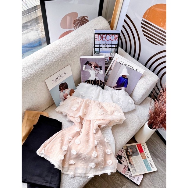 Set áo trể vai + chân váy A