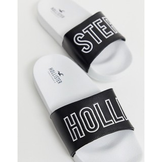 Dép Quai Ngang Hollister Đen (Chính Hãng)