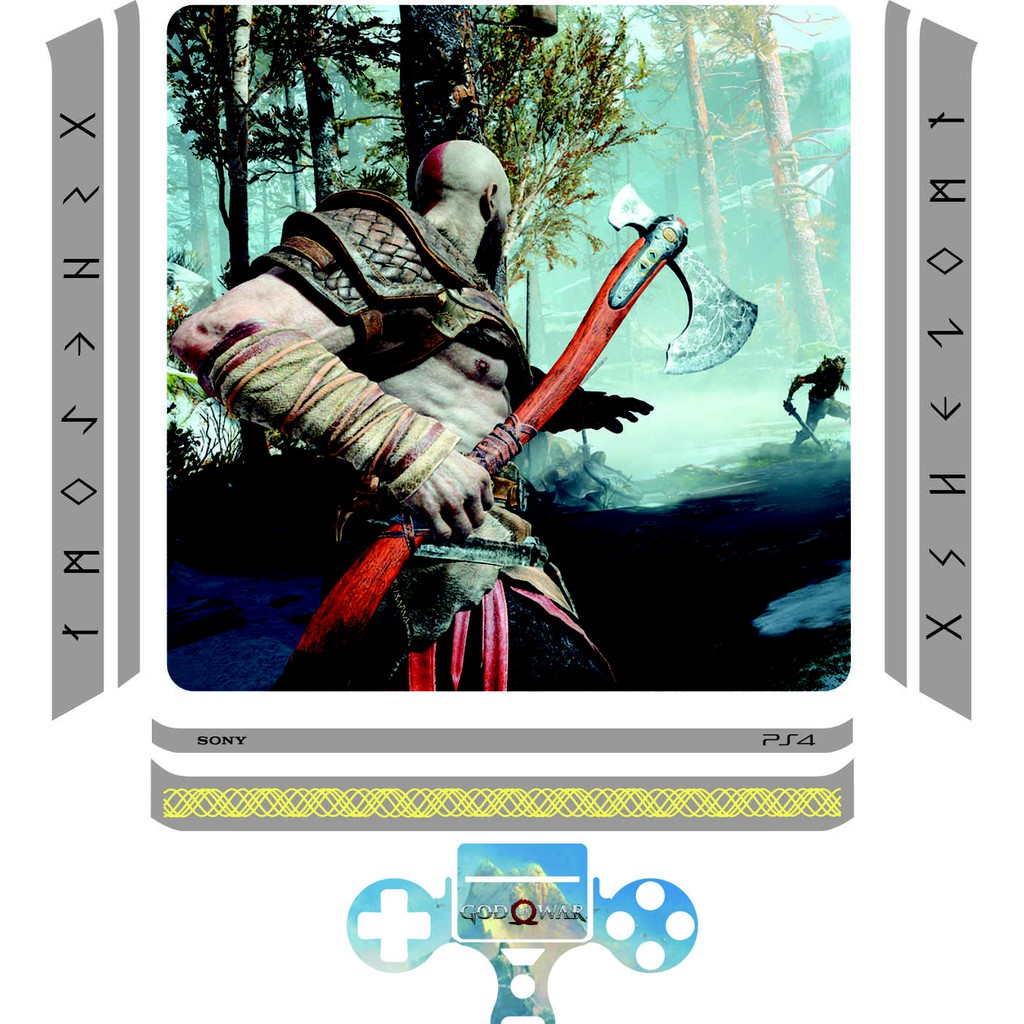 Skin ps4 slim pro God of War 4