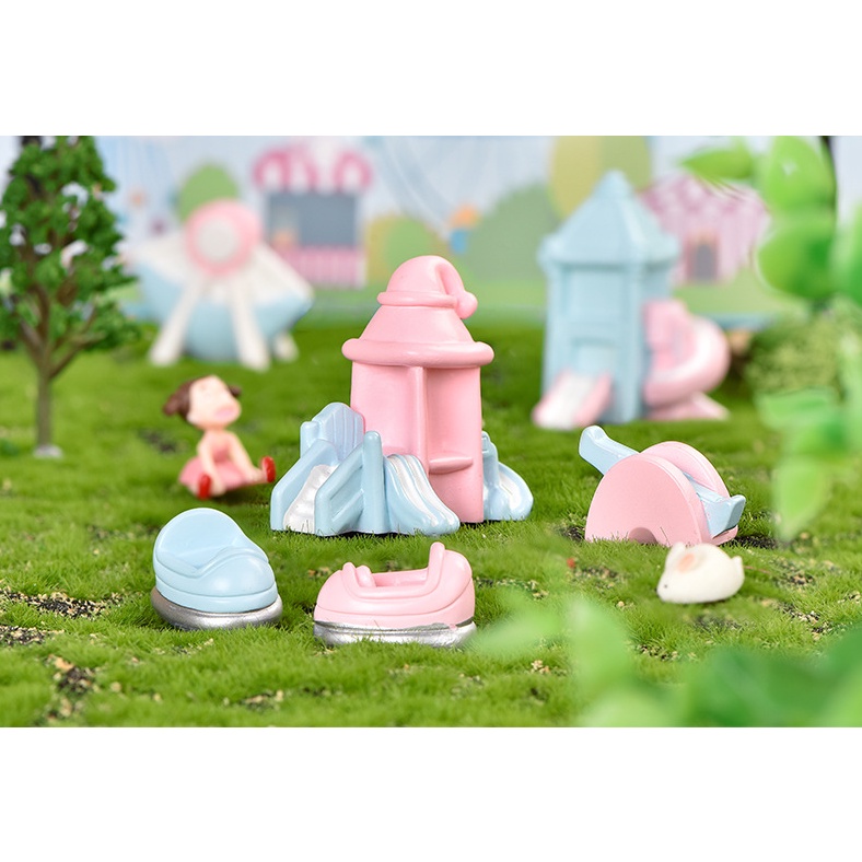 Mô hình các trò chơi trẻ em ở công viên  trang trí tiểu cảnh, terrarium, nhà búp bê, DIY