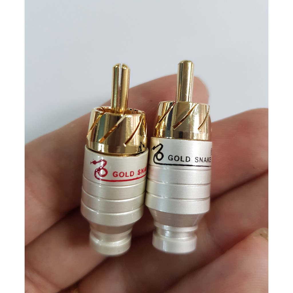 Jack AV Gold Snake - 08 cái | Rắc RCA| Jack Hoa Sen | Jack Bong Sen