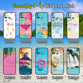 Ốp lưng Vsmart Joy 4 dẻo đen in hình Hello Summer (mùa hè sôi động)