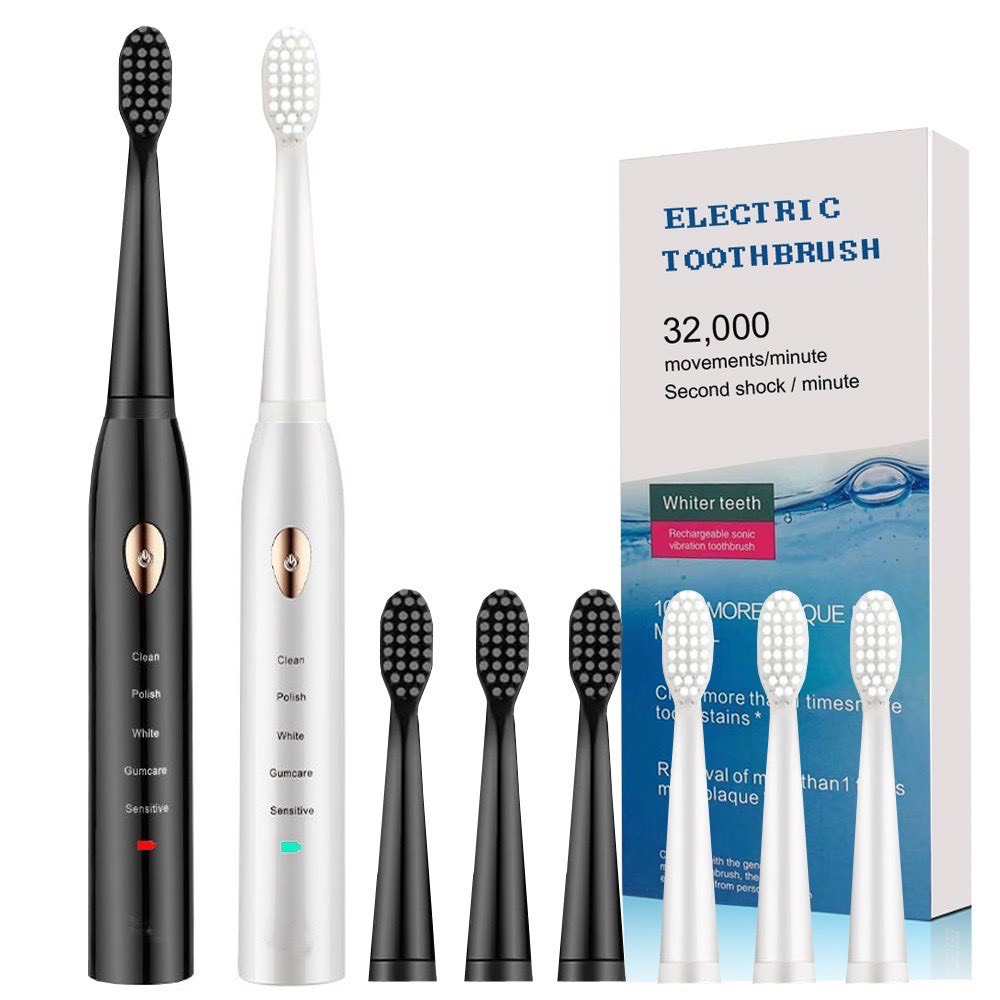 Bàn chải điện ELECTRIC TOOTHBRUSH-mua bàn chải tặng 4 đầu chải tiện lợi