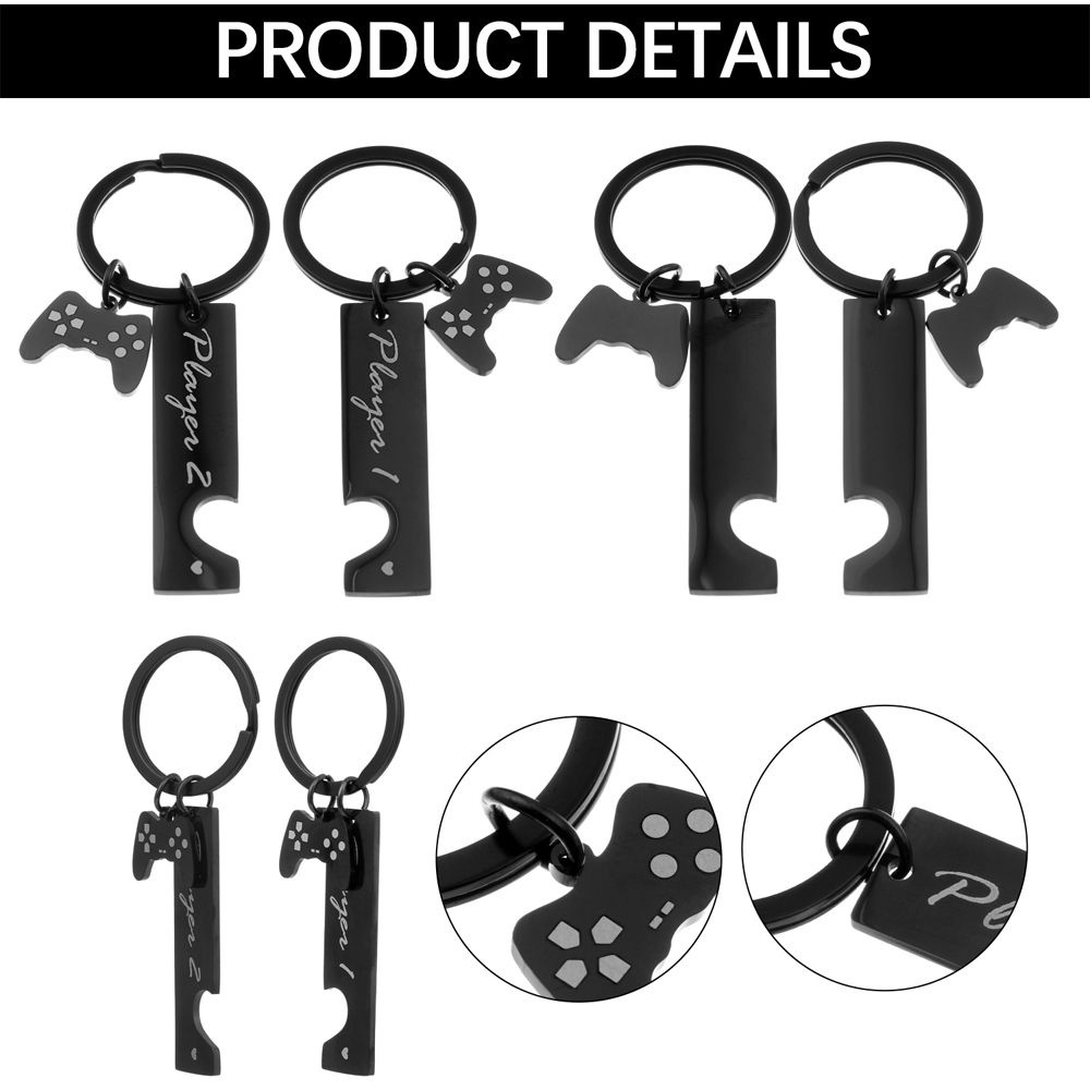 1 Cặp Móc Khóa Hình Tay Cầm Chơi Game 1 Cặp Thời Trang Chất Lượng Cao 2 / Nhiều Màu