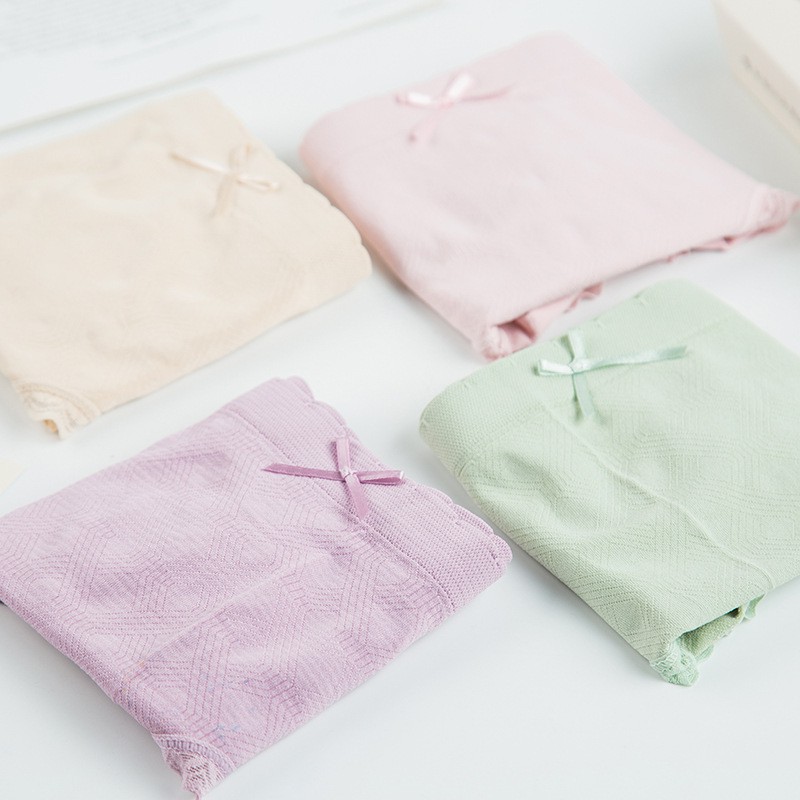 Quần Lót Nữ Cao Cấp - Hộp 4 Quần Lót Cotton Cạp Cao Chất Mềm Mịn L1739