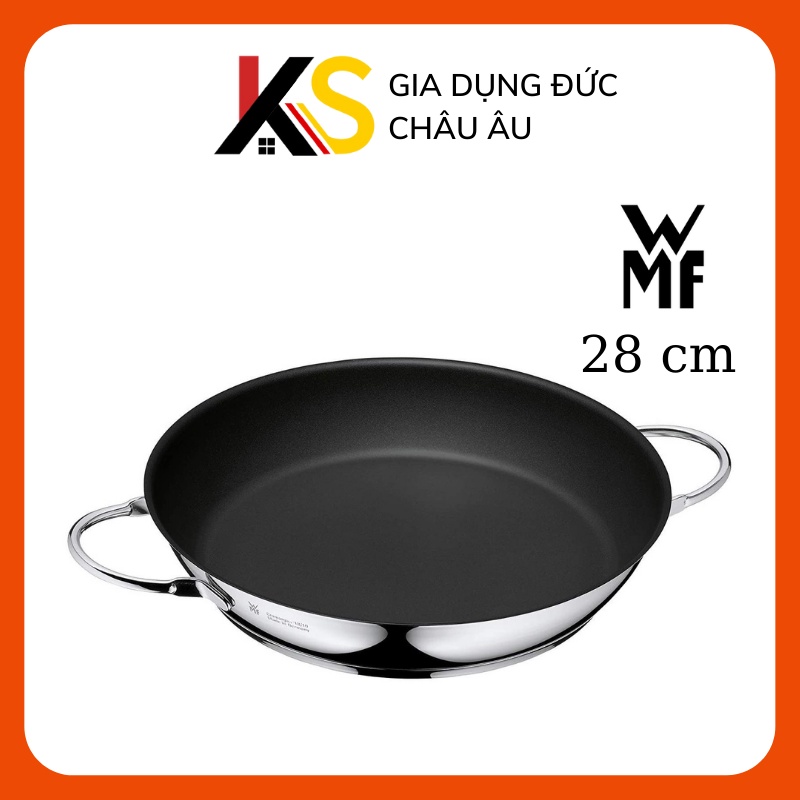 Chảo 2 quai WMF đường kính 28 cm chống dính và chịu nhiệt cao, chất liệu thép không gỉ, nhập khẩu Đức WMF Servierpfanne