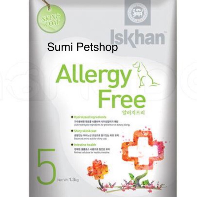 1,2kg thức ăn cho chó iskhan Allergy free