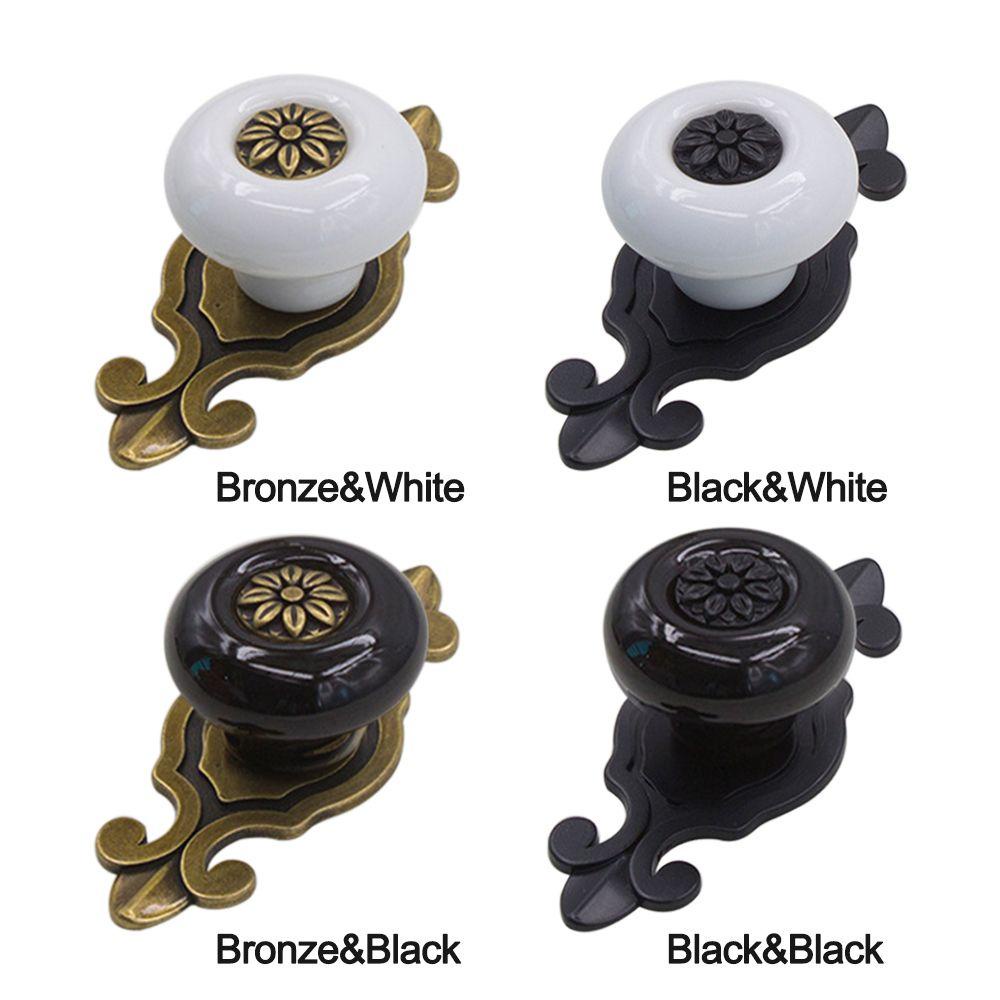 Bộ 2 Núm Tay Cầm Cửa Tủ Bằng Gốm Phong Cách Cổ Điển