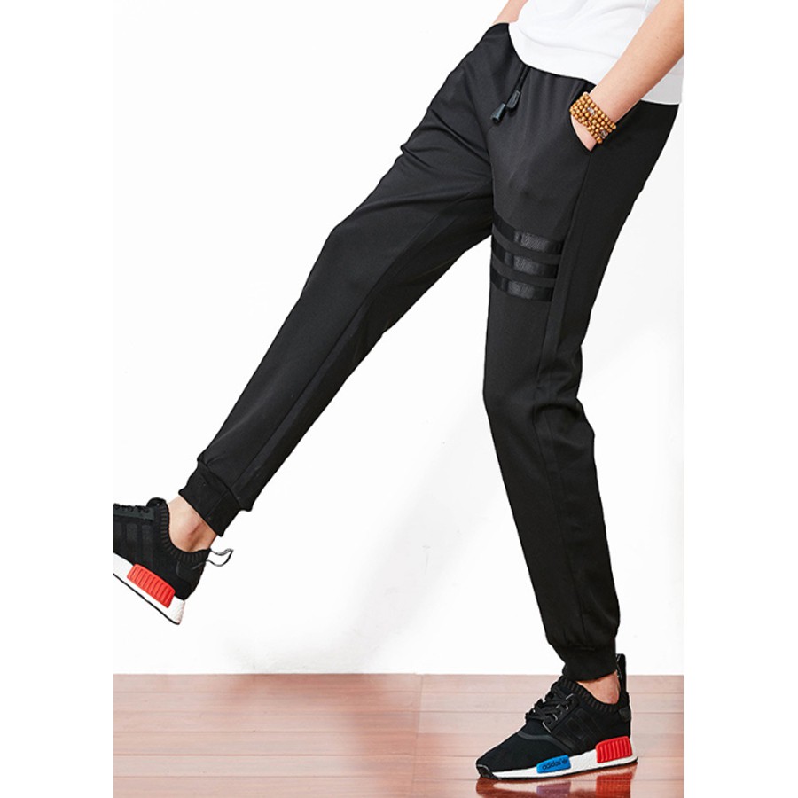 Quần Jogger Nam màu Đen Trơn Mới (Cạp chun dây rút tiện dụng)