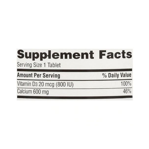 [DATE 2/2022] Viên uống bổ sung Canxi Walgreens Calcium 600 mg + Vitamin D3 800 IU 500 viên