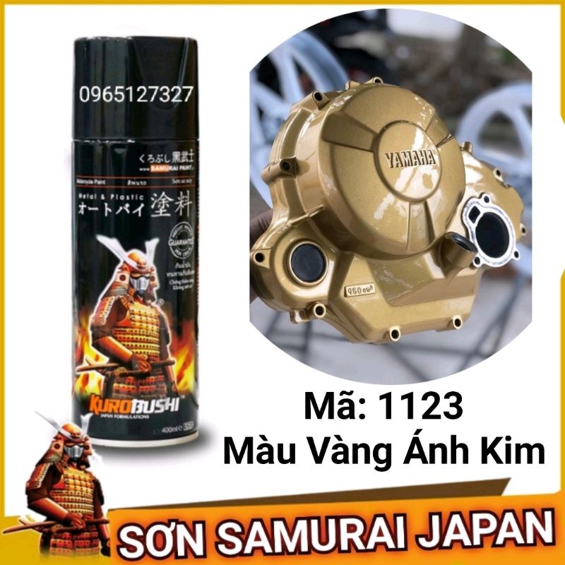 sơn xịt Samurai Japan màu vàng lấp lánh ánh kim -Mã 40/1123